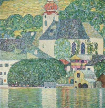 Kerk in Unterach am Attersee door Gustav Klimt